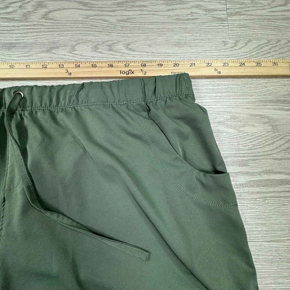 HH Works Women Scrub Pants Healing Hands Green 2XP Cargo Pockets Elastic Waist - Picture 7 of 9